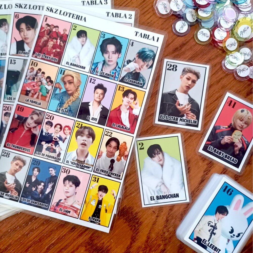NEW Stray Kids Loteria Bingo Game KPOP Fan Family Party Game Handmade Unique